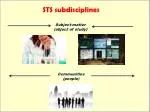 STS subdisciplines - slide 1