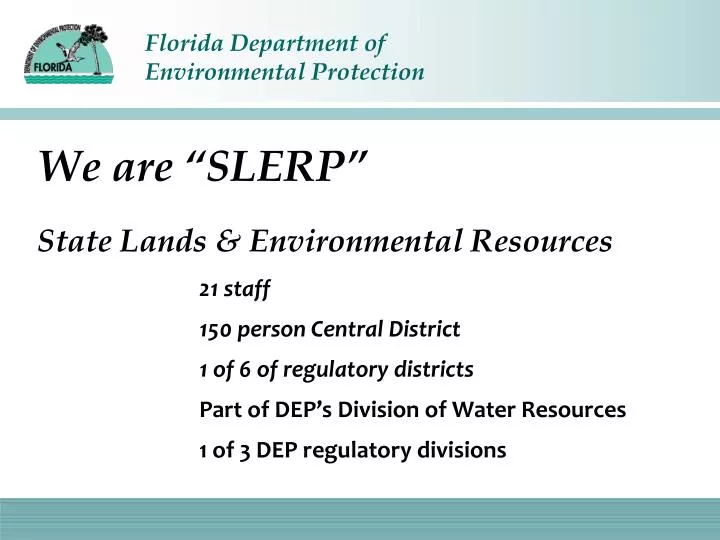 we are slerp state lands environmental resources