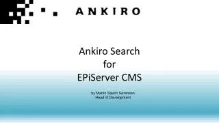 Ankiro Search for EPiServer CMS