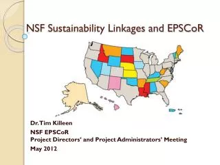 NSF Sustainability Linkages and EPSCoR