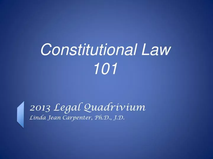 constitutional law 101