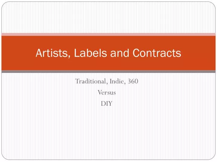 artists labels and contracts