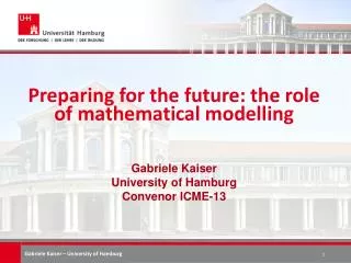 Preparing for the future : the role of mathematical modelling