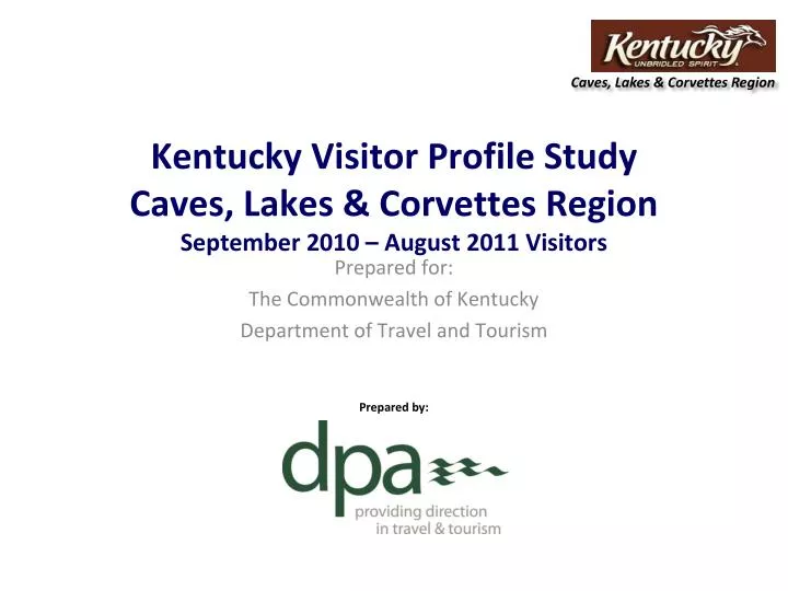kentucky visitor profile study caves lakes corvettes region september 2010 august 2011 visitors