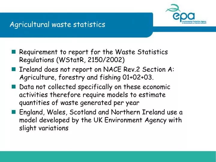 agricultural waste statistics