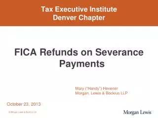 Tax Executive Institute Denver Chapter