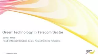 Green Technology in Telecom Sector