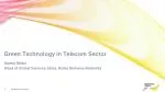 Green Technology in Telecom Sector - slide 1
