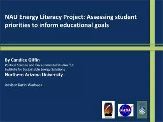 NAU Energy Literacy Project: Assessing student priorities to inform educational goals