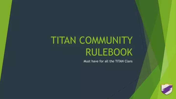 titan community rulebook