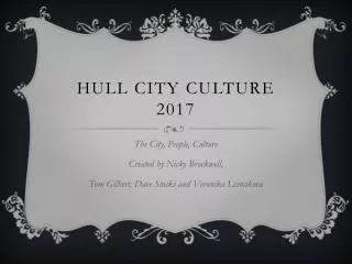 Hull City Culture 2017