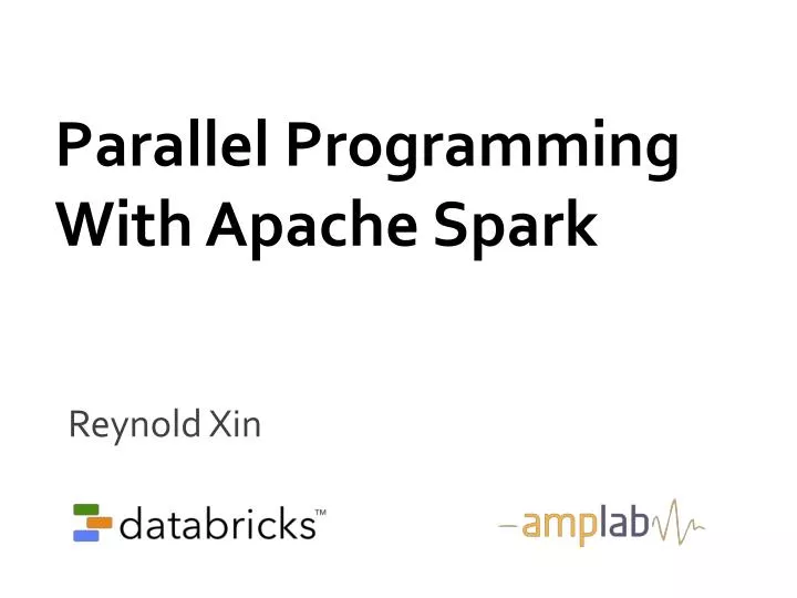 parallel programming with apache spark