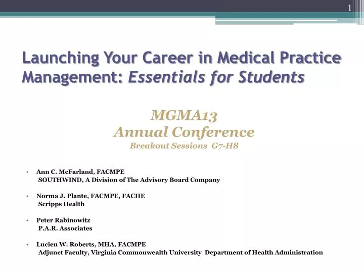 launching your career in medical practice management essentials for students