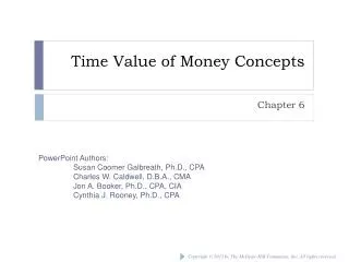 Time Value of Money Concepts