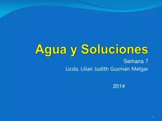 agua y soluciones