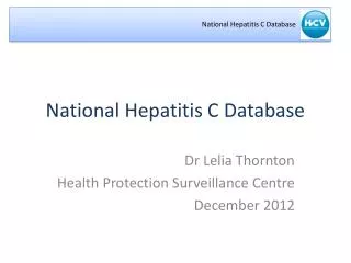 National Hepatitis C Database