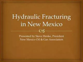 Hydraulic Fracturing in New Mexico