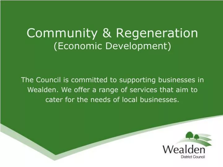 community regeneration economic development