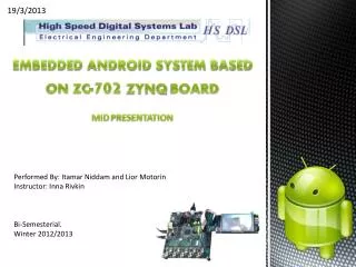 embedded Android system BASED ON ZC- 702 zynq BOARD MID pRESENTATION