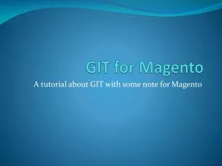 GIT for Magento