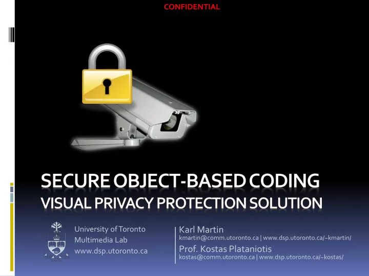 secure object based coding v isual privacy protection solution