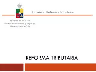 reforma tributaria