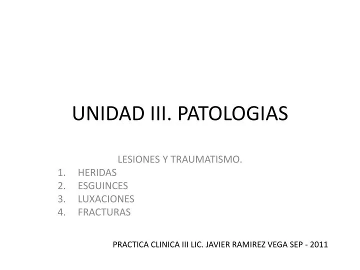 unidad iii patologias