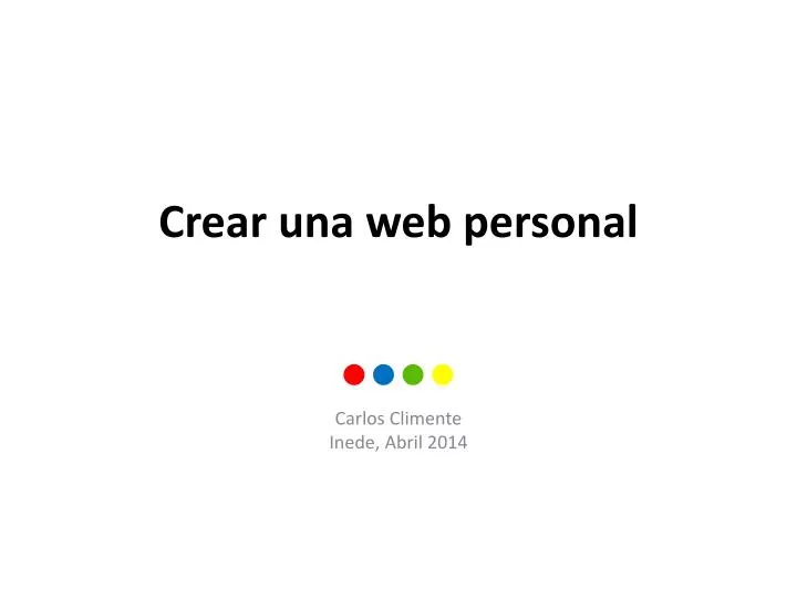 crear una web personal