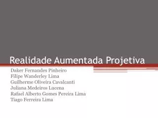 realidade aumentada projetiva