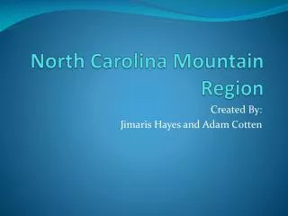 North Carolina Mountain Region