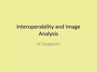 Interoperability and Image Analysis