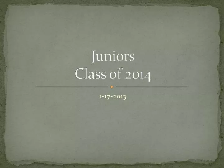 juniors class of 2014
