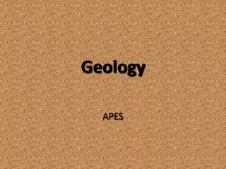 Geology