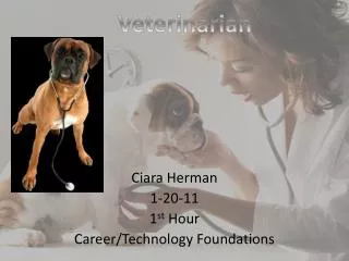 Ciara Herman 1-20-11 1 st Hour Career/Technology Foundations