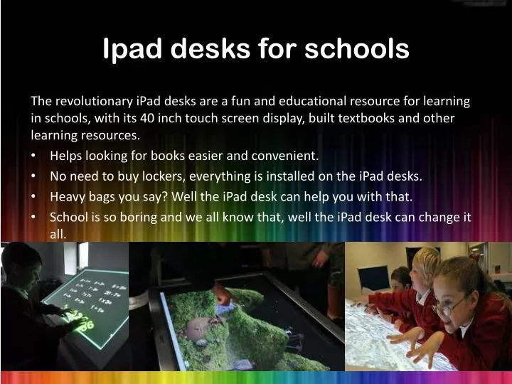 ipad desks for schools