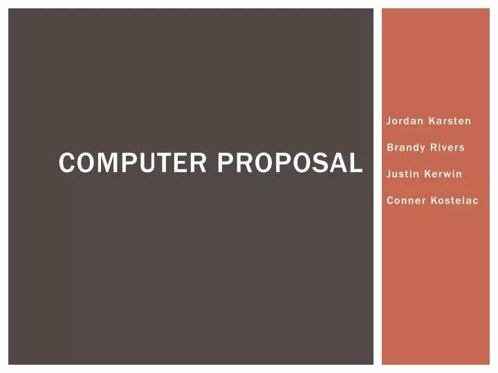 computer proposal