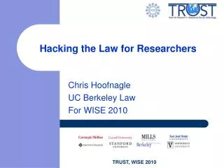 Hacking the Law for Researchers
