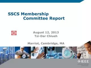 SSCS Membership Committee Report