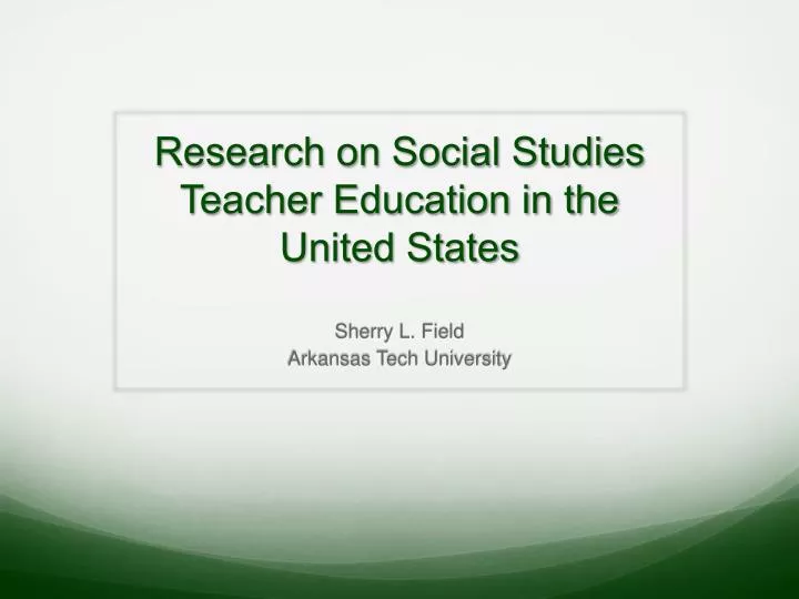 research on social studies teacher education in the united states