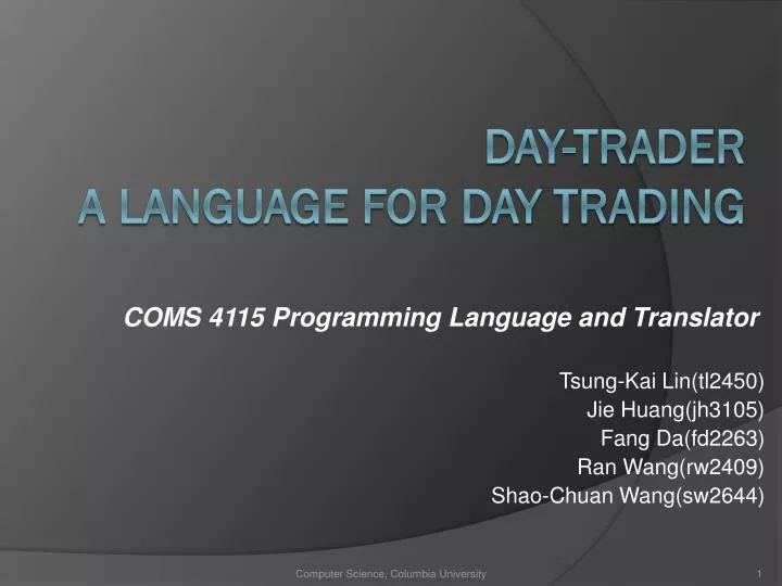 coms 4115 programming language and translator