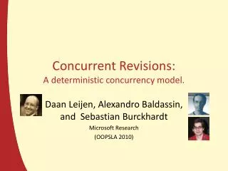 Concurrent Revisions: A deterministic concurrency model.
