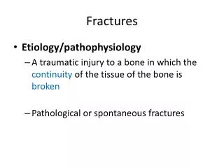 Fractures