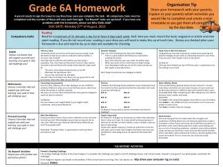 Grade 6A Homework