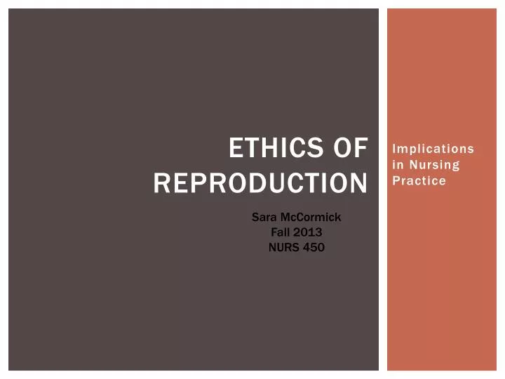 ethics of reproduction