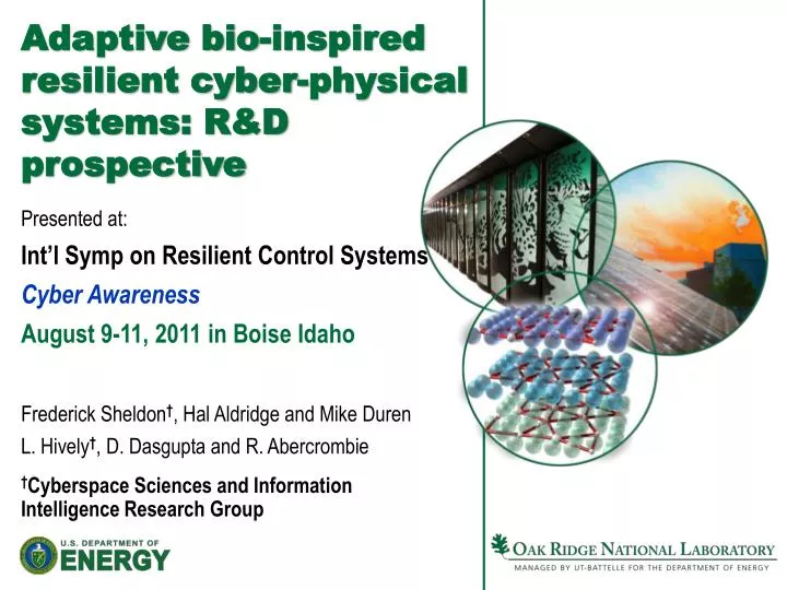 adaptive bio inspired resilient cyber physical systems r d prospective