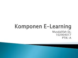 komponen e learning