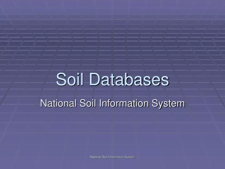 soil databases