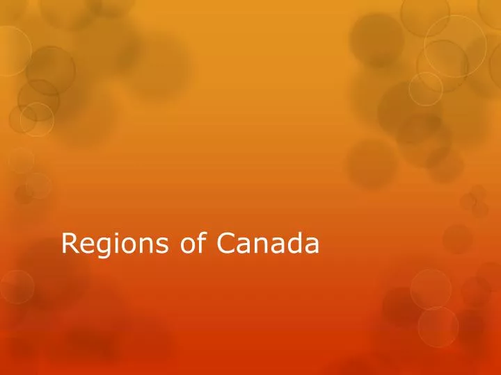 regions of canada