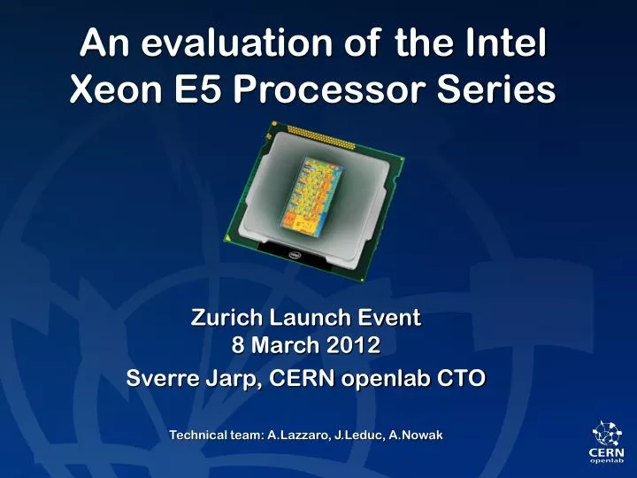 an evaluation of the intel xeon e5 processor series