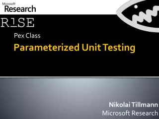 Parameterized Unit Testing